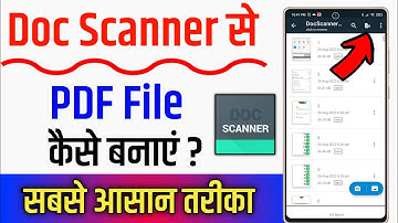 Doc Scanner Se Pdf Kaise Banaye !! How To Make Pdf In Doc Scanner