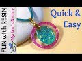 69] How to use RESIN for EASY, pretty JEWELRY - No tools - just a mold! Clearcast 7050 & Glitter