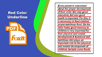 How to Markup Text with a Red Underline in a PDF Document in Foxit PDF Editor