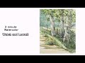 [ 3 minute Watercolor - Watch and Learn ] Birch Road.   NAMIL ART