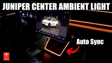 Nieuwe Model Y Juniper Center Ambient Light / Synchroniseer kleur met uw Tesla #tesla