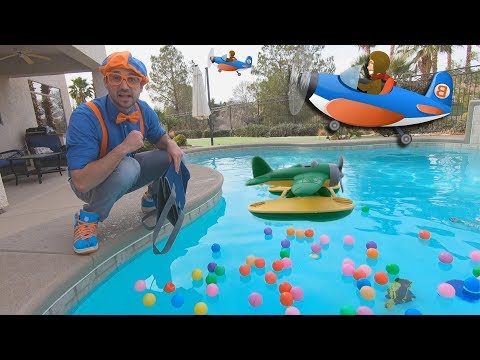 Blippi and Airplanes for Kids Educational Videos for Toddlers and The Seaplane Song