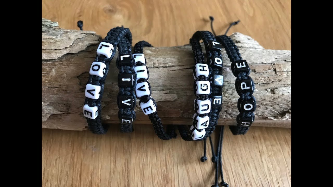 Wholesale Plastic letters beaded woven bracelet adjustable custom Smile BFF Macrame  Bracelet From malibabacom