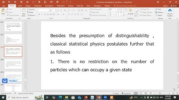 Distribution of identical but distinguishable particles/Quantum and statistical mechanics/CHEM