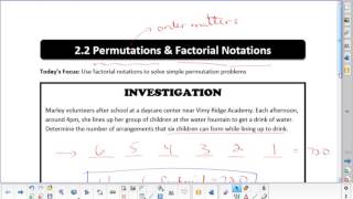 U5L2 Permutations and Factorial Notations
