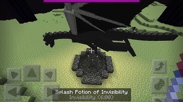What happens if you throw invisibility potion on dragon in Minecraft Bedrock