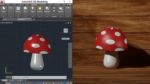 AutoCAD 3D Modeling | Autumn "Mushroom"