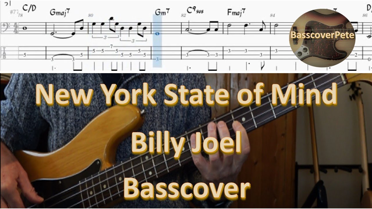 Billy Joel New York State Of Mind. Bass Cover Tabs Score Notation