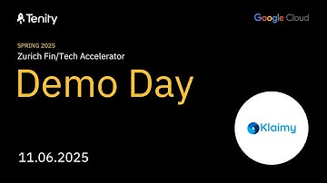 Klaimy Demo Day Pitch. Zurich Fintech Accelerator. Spring 2025
