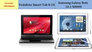 Vodafone Smart Tab II 10 & Samsung Galaxy Tablet 10.1 inches, compare specifications