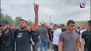 من تشييع الشاب عبدالله بسام أبو الهيجا من بلدة اليامون الذي ارتقى فجر اليوم في مخيم جنين