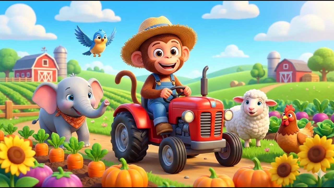 🐒🦜🐰🐢Monkey, Parrot, Rabbit & Turtle Build Fun Jungle Park | Kids 3D Cartoon Adventure