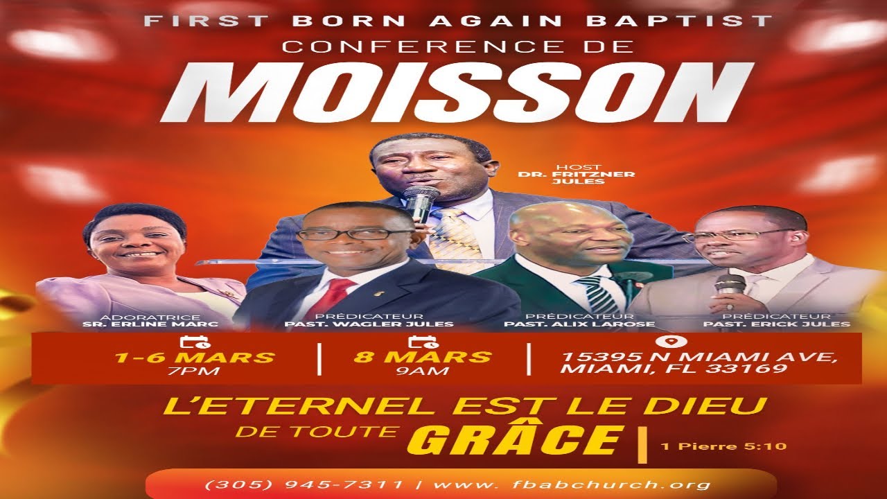 CONFERENCE DE MOISSON | HARVEST CONFERENCE | 03.08.2026 | FINAL DAY | SENIOR PASTOR FRITZNER JULES