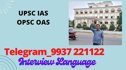 OPSC UPSC OAS Interview Language Lesson-2( English & Odia)