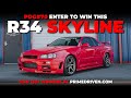 Win this r34 skyline  the king of the jdms gtr aero and a killer stance  pdg70