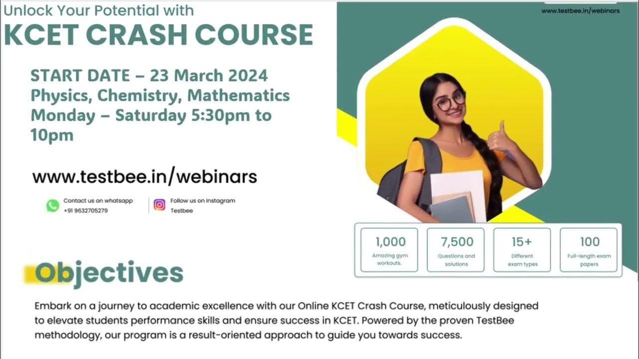 KCET 2024 Crash Course YouTube