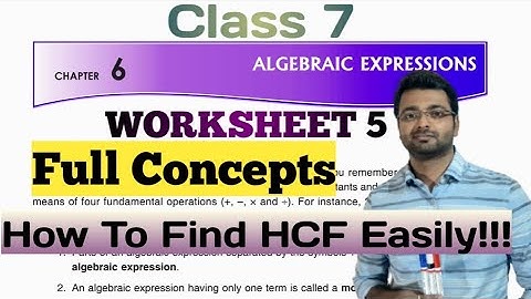 D.A.V. Math | Class 7 | Ch-6 | Algebraic_Expression |Worksheet 5 | Concepts | By Art Of Mathematica
