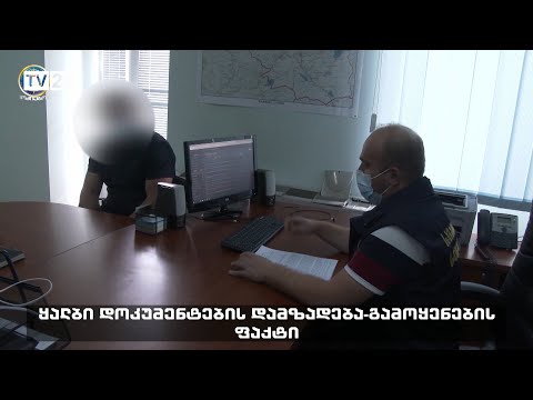 ყალბი დოკუმენტების დამზადება-გამოყენების ფაქტი