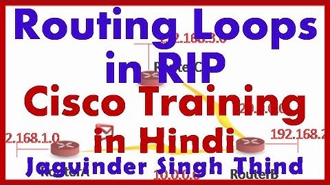 ✅  Routing Loops Route Poisoning Loop prevention method in RIP protocol in Hindi