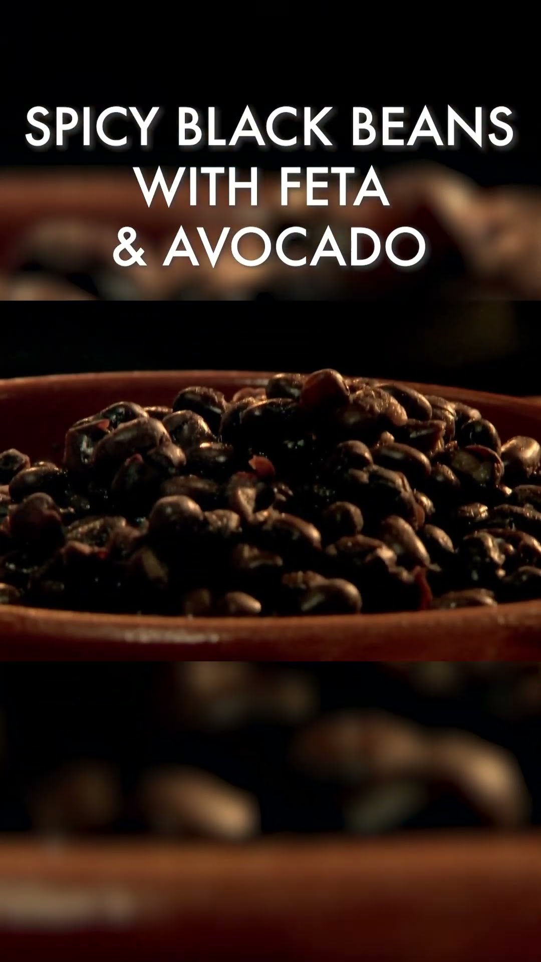 Spicy Black Beans With Feta \u0026 Avocado #shorts