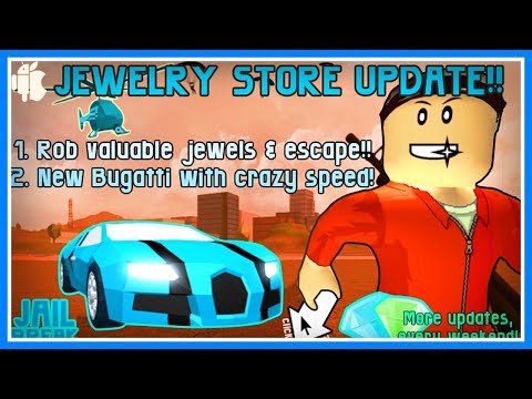 Roblox Jailbreak New Update Jewelry Store And Bugatti Super Car Heroes Of Robloxia Youtube - new roblox jailbreak bank and jewelry store update youtube