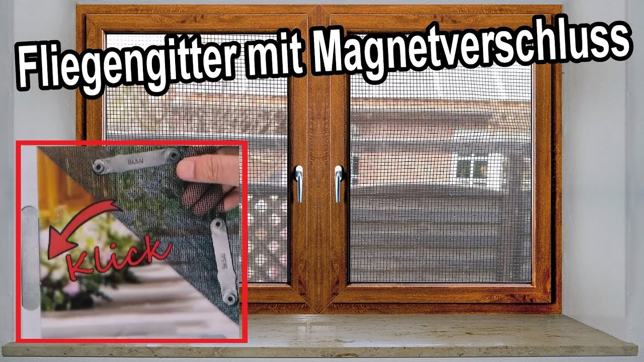 Fliegengitter ohne bohren mit Magnet Montage anbringen BKSAI