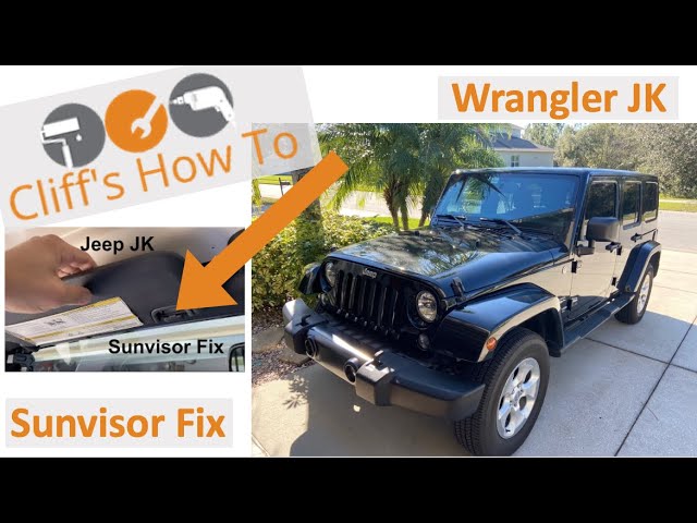 Jeep Wrangler JK JKU Sun Visor Repair Kit Left & Right Side