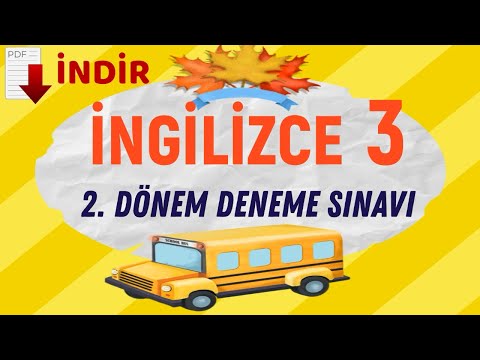 3. SINIF İNGİLİZCE DENEME SINAVI