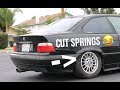 Cutting Springs on our New E36 Project Budget Drift Car!!!