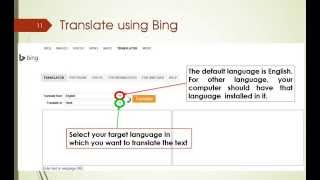 Translate using Bing Tool