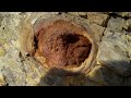 Beach Cliff Rock Formations and 'Petrified Wormholes', Davenport Landing Beach, California USA