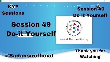 Do It Yourself Session 49 | #Do_it_Yourself_49-[Hindi] | Session 49: Session #25 BS-CIT Session #kyp