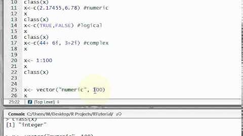 Create Vectors in R using the vector() function