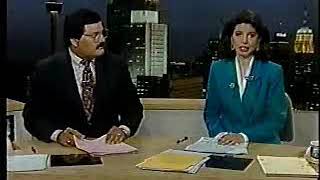 Ruthie Premack on KMOL-TV news re curbside recycling pickup, 1990
