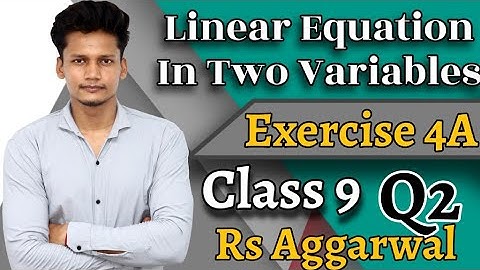 Class 9 Maths Ex 4A Q2 Linear Equation In Two Variable | CBSE | RS Aggarwal | Rajmith study