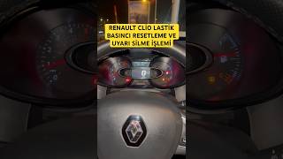 RENAULT CLİO VE EMSAL ARAÇLARDA LASTİK BASINCI RESETLEME VE UYARI SİLME İŞLEMİ