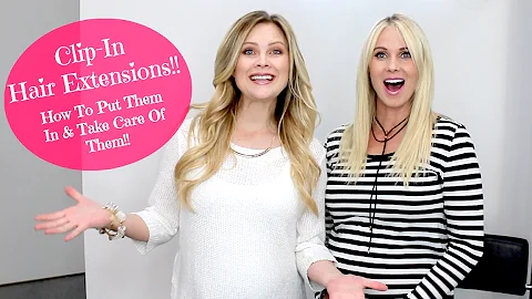Clip In Hair Extensions!! How To Put Them In & Take Care Of Them!!