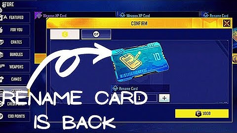 #shorts #codm Rename card is back!!!!!!! | Call of duty Mobile | roadto20subs | subscribe