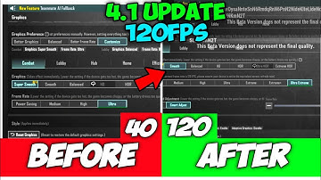 4.1 Update Finally Smooth 40 To 120 🥶Bgmi Super Smooth Option Showing Trick | Super Smooth
