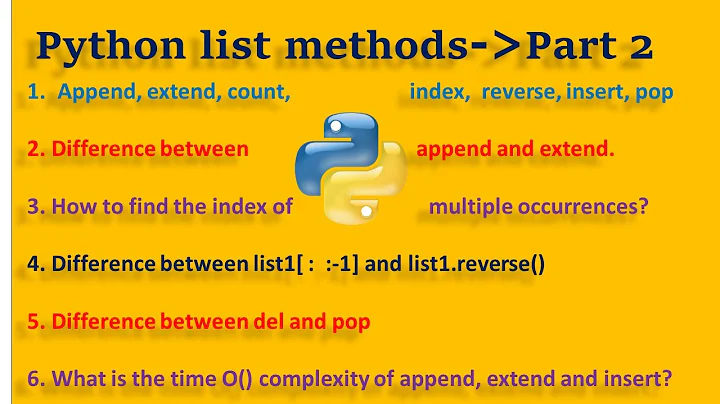 Python List methods and time complexity in hindi हिन्दी Video 26