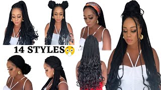 🔥 14 WAYS TO STYLE BOX BRAIDS / BEGINNER FRIENDLY /Protective Style / Tupo1 by Tupo1 5,043 views 6 months ago 12 minutes, 12 seconds