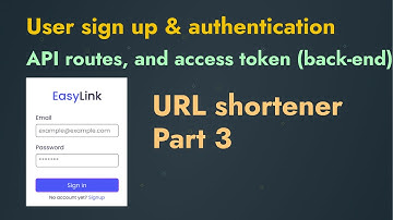 URL shortener - MERN stack portfolio project part 3 | User authentication API