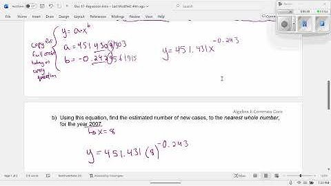 Power Regression and Scatter Plots on the Calculator