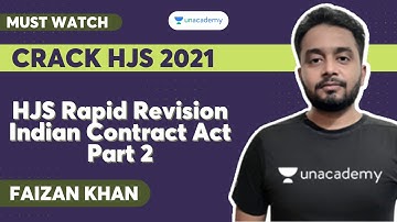 HJS Rapid Revision Indian Contract Act Part 2 | PCSJ | Faizan Khan