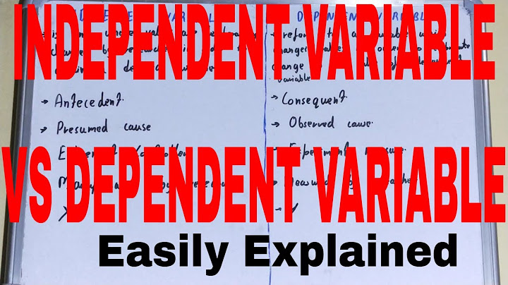 Difference between dependent and independent variable in research
