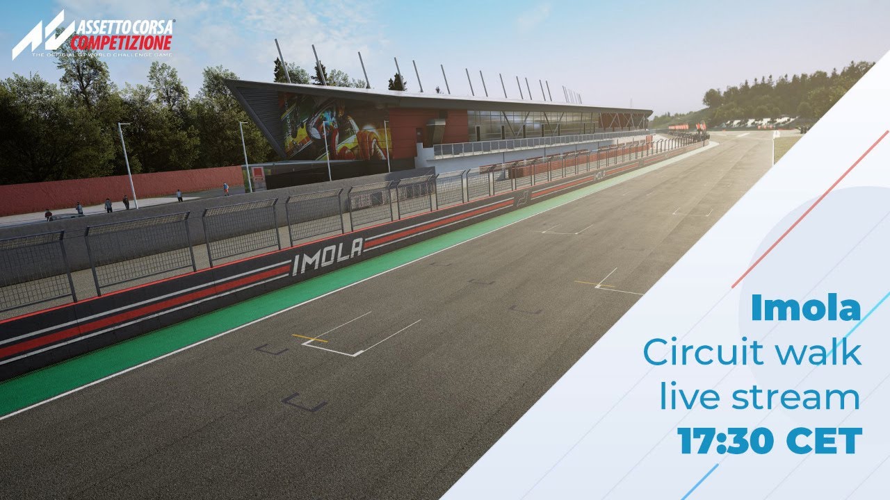 Live stream! ACC Imola Circuit Walk.