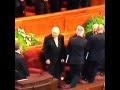 Elder L Tom Perry Fist Bump After April 2014 LDS General Conference
