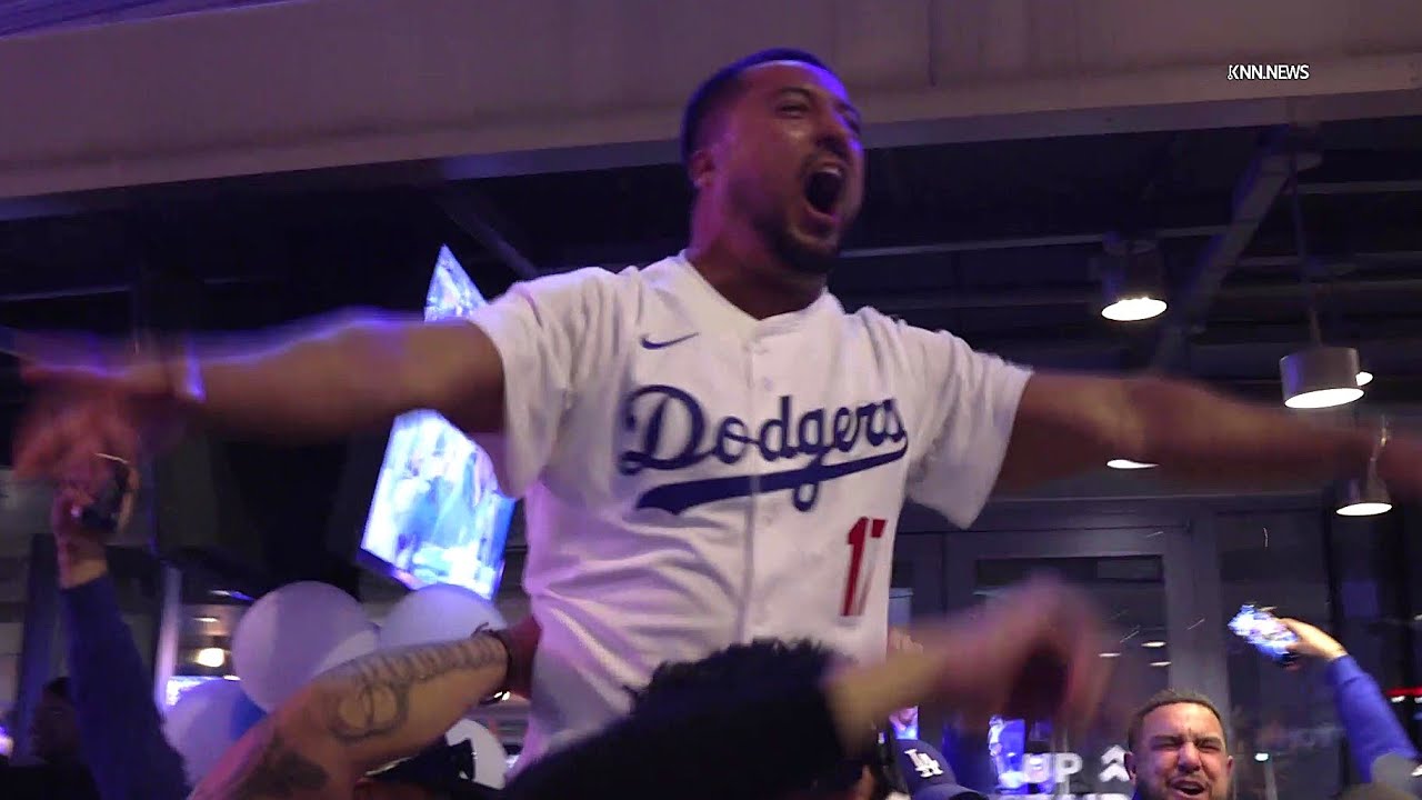 Dodgers Fans React to World Series Win at Bar in Downtown Los Angeles Part 1