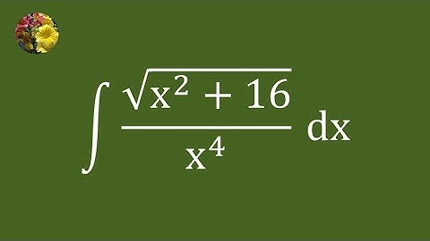 2nd method to evaluate the indefinite integral using algebraic manipulation (Mis-269A)