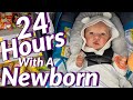 24 Hours With A Newborn | Realistic Reborn Baby Doll Day In The Life Roleplay & Outing